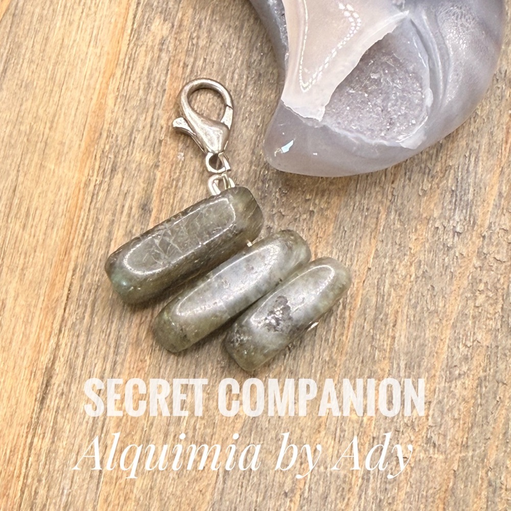 BOHO + Secret Companion Key Charm LABRADORITE